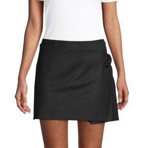 Helmut Lang Pleated Mini Skirt Black Size 10 wrap